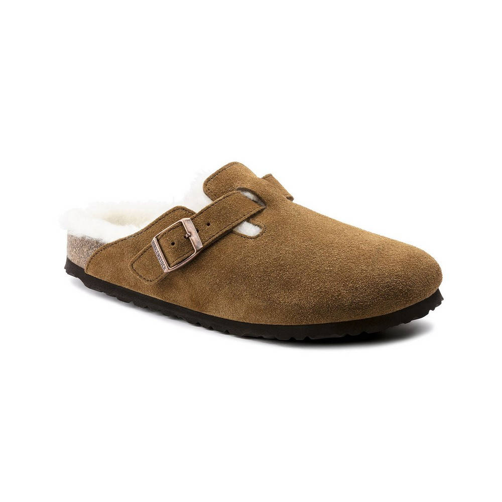 Birkenstock - Birkenstock Classic Boston Vl Shearling 1001141003546 - BRK.MINK BRK.MINK Birkenstock