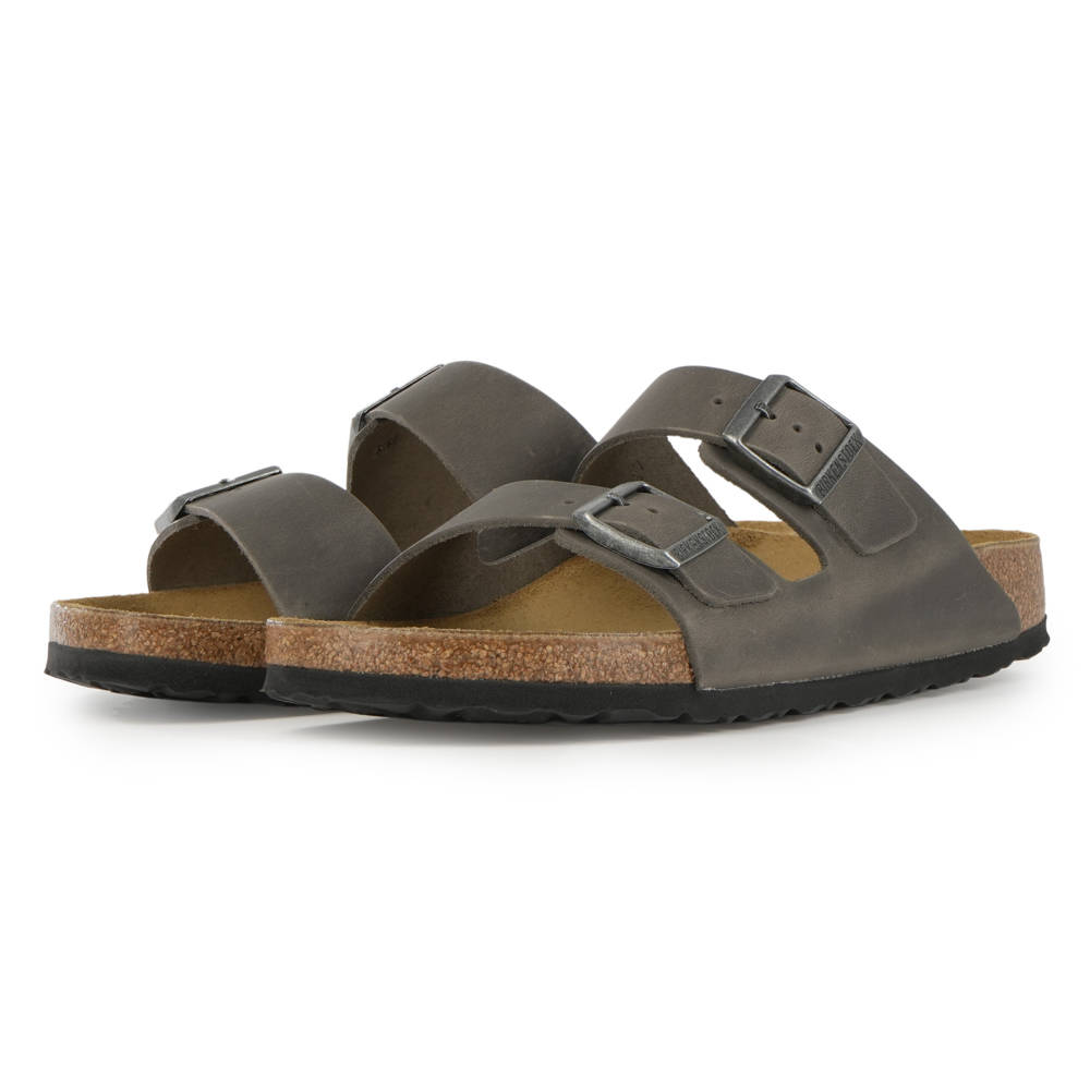 Birkenstock - Birkenstock S25 Leather Arizona Leoi Iron 1027026003550 - BRK.IRON BRK.IRON Birkenstock