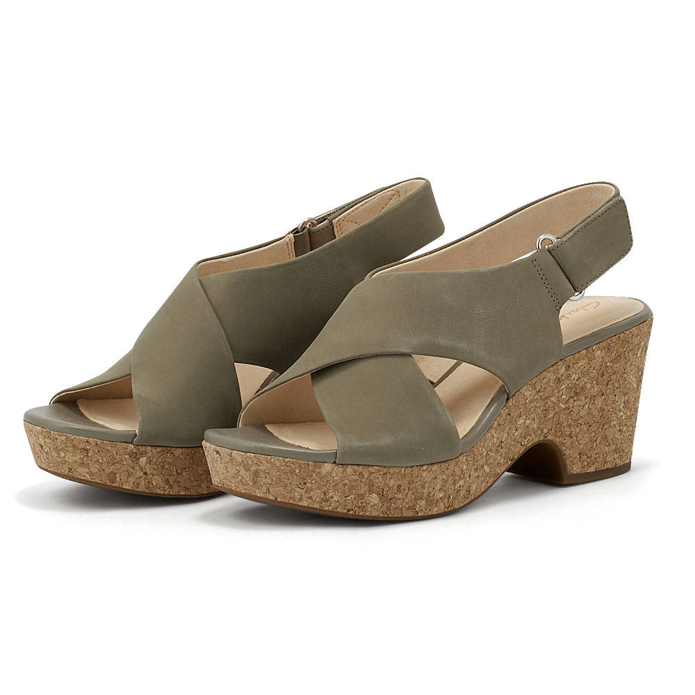 Clarks - Clarks Maritsa Lara Sage 26147930 - 01680 ΓΥΝΑΙΚΕΙΑ > Πέδιλα