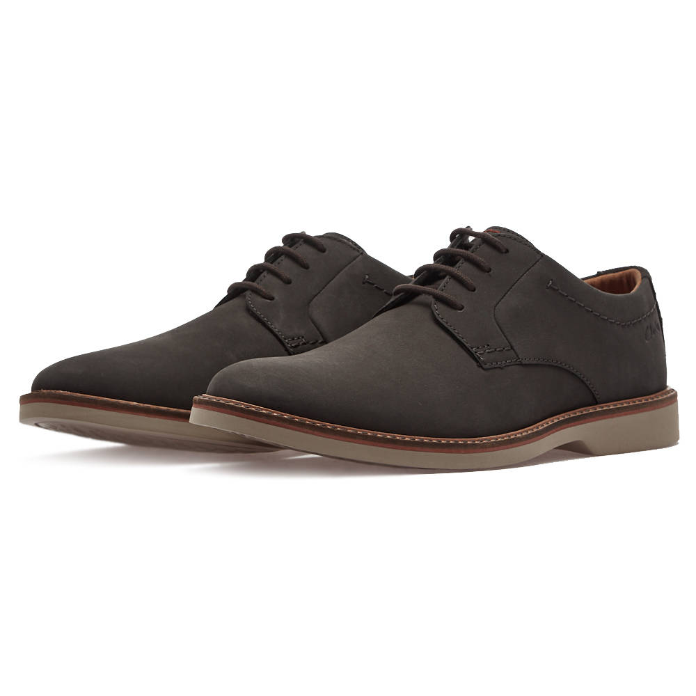 Clarks - ATTICUS LTLACE - CL.DARK GREY NUBUCK CL.DARK GREY NUBUCK Clarks