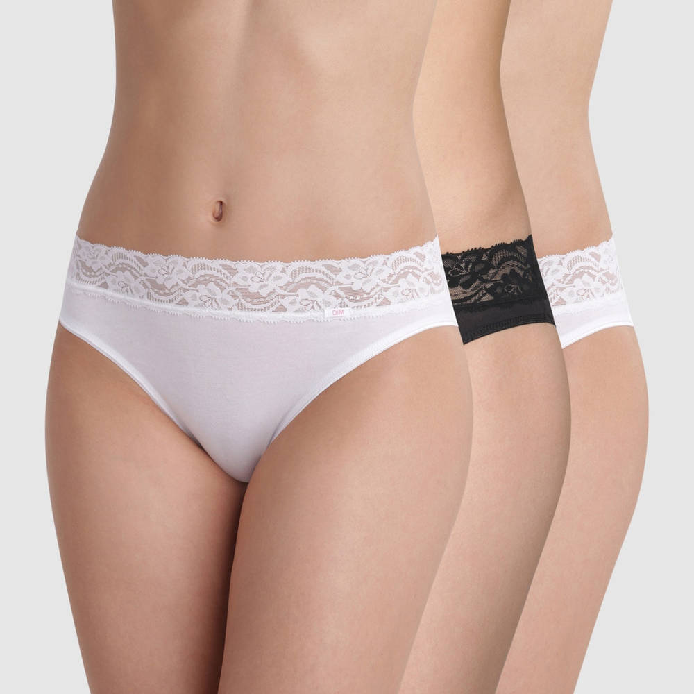 Dim – Μίντι σλιπ Stretch Feminine (Σετ των 3) – 592&001