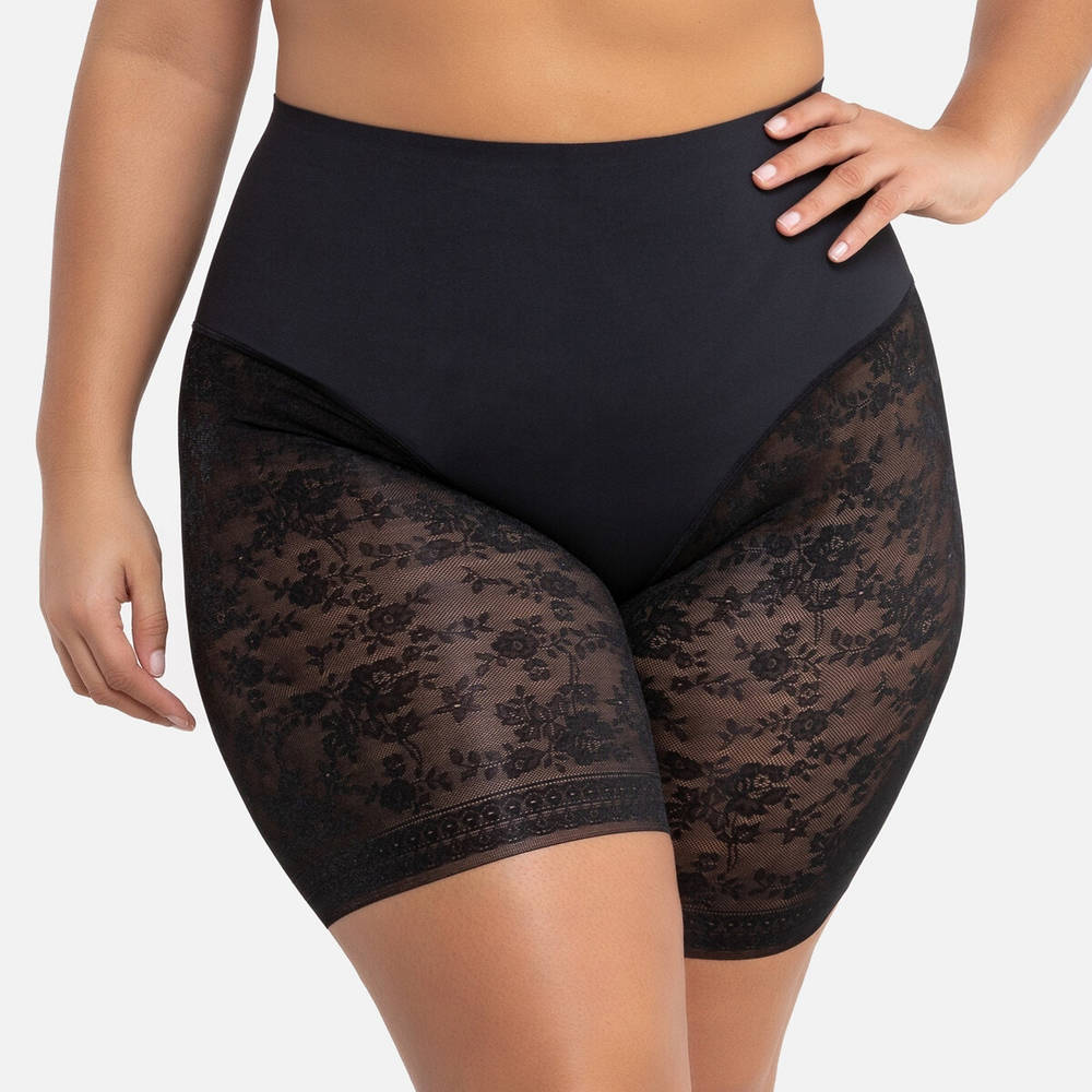 La Redoute Collections Plus – Κορσές με μακριά μπατζάκια από μικροΐνες και δαντέλα 350165884 – 6527&0001