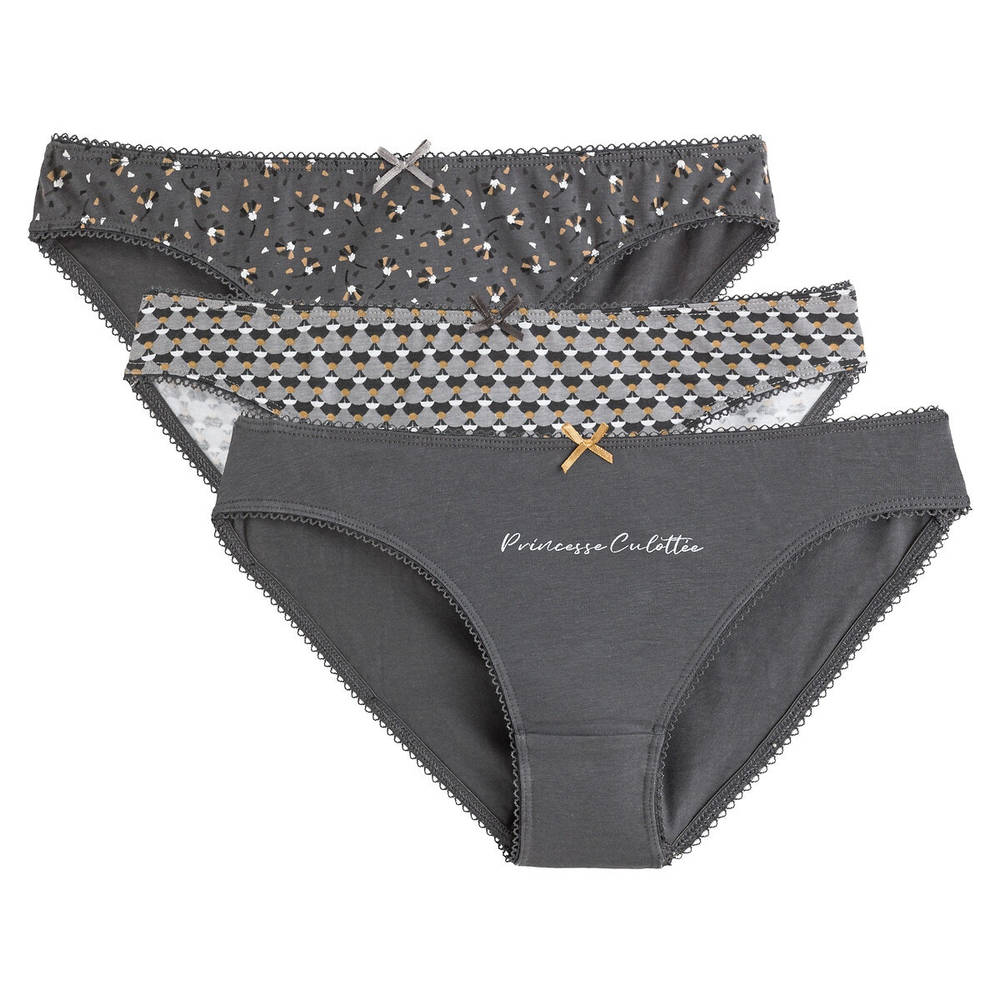 La Redoute Collections – Σετ 3 βαμβακερά σλιπ 350247327 – 4288&0001