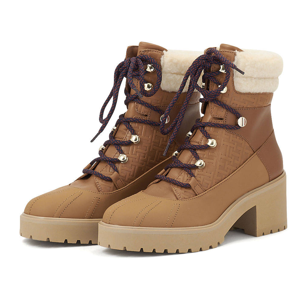 Image of 
            Tommy Hilfiger - Tommy Hilfiger Heel Laced Monogram Boot FW0FW06790 - THGTU