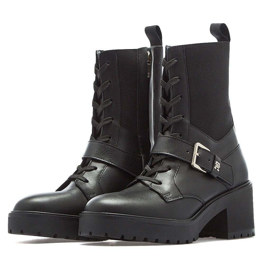 Image of 
            Tommy Hilfiger - Tommy Hilfiger Tommy Belt Leather Boot FW0FW07526 - THBDS