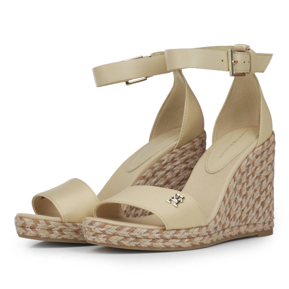 Tommy Hilfiger Tommy Hilfiger - Tommy Hilfiger Colorful High Wedge Satin Sand FW0FW07914 - THACR