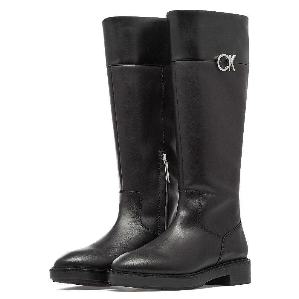 Image of 
            Calvin Klein - Calvin Klein Rubber Sole Knee Boot W/Hw HW0HW01689 - CKBEH