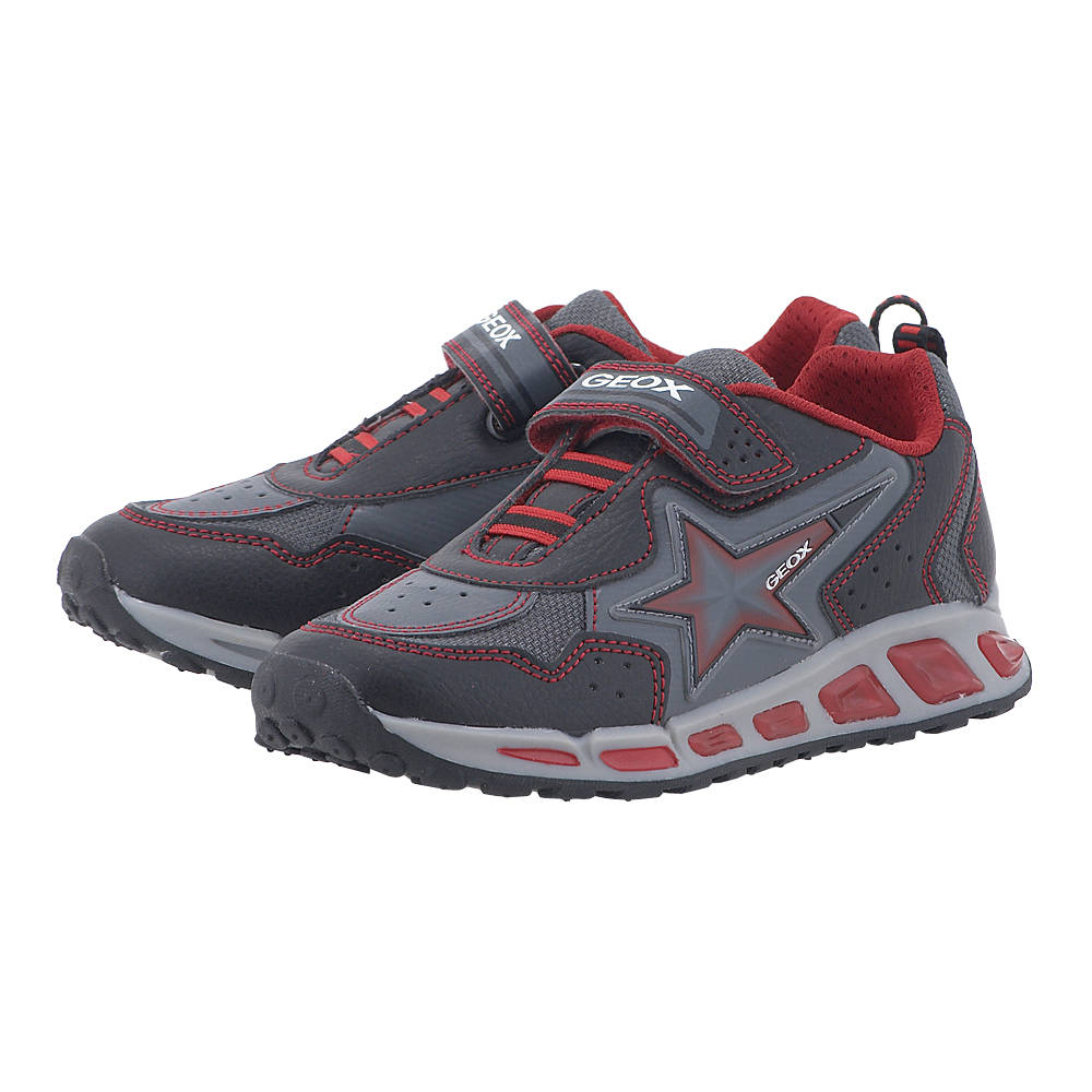 Geox – Geox J7494B – ΜΑΥΡΟ/ΚΟΚΚΙΝΟ