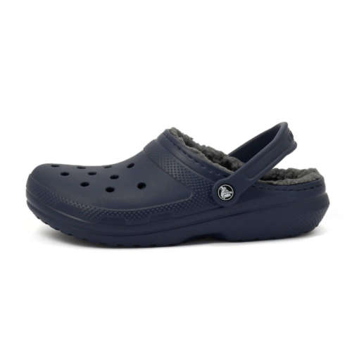 grey classic lined crocs