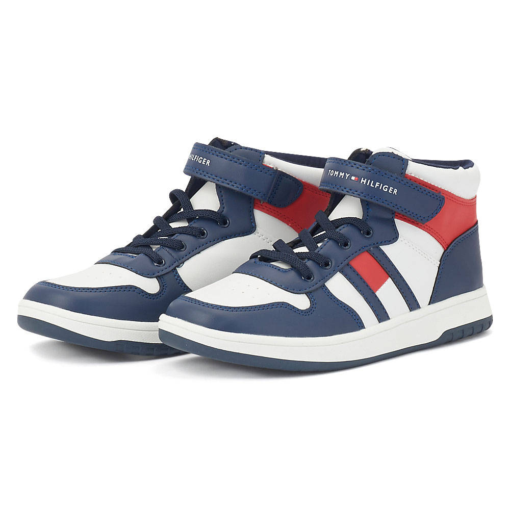 Tommy Hilfiger - Tommy Hilfiger Higt Top Lace-Up/Velcro Sneaker T3B9-32477-1351-Y004 - 03704 ΠΑΙΔΙΚΑ > Μποτάκια