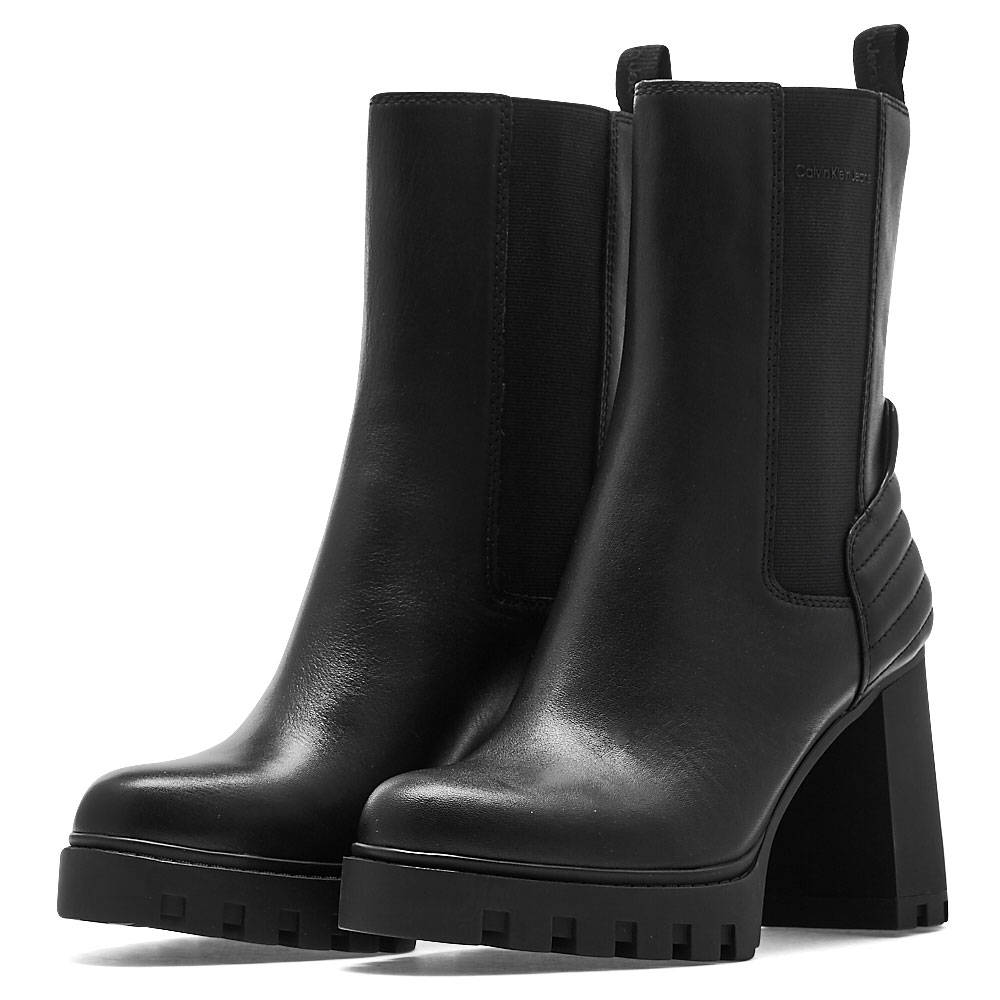 Image of 
            Calvin Klein - Calvin Klein Platform Chelsea Boot Lth Wn YW0YW01140 - CK0GT
